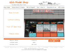 Tablet Screenshot of gandgmodelshop.com